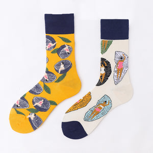 Ma Vie Fun Socks gift box-Asymmetrical 3- Pack#9